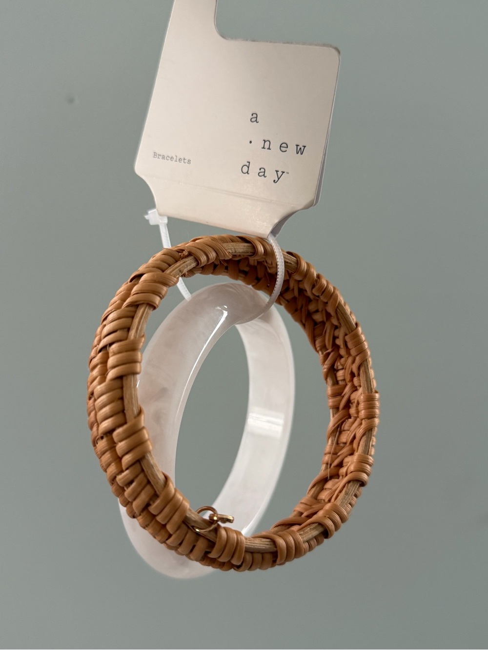 a new day White Resin and Woven Tan Bangle Set - Picture 5 of 8